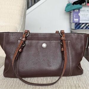 Coach Chelsea tote shoulder bag in brown pebbled leather — EUC